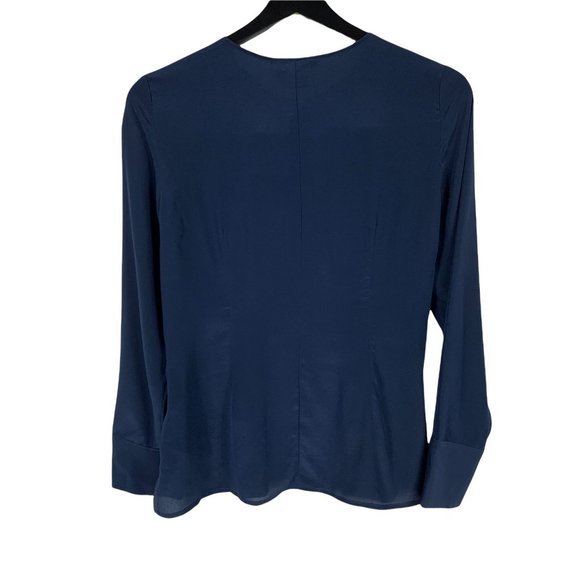 NWT Club Monaco Mabetta 100% Silk Shirt in Canyon Blue - Picture 7 of 8